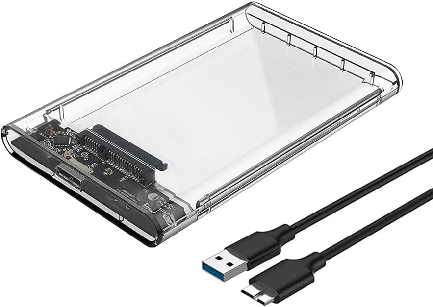 ikis 2.5" External Hard Drive Enclosure, SATA to USB 3.1 Tool-Free Clear for 2.5 Inch SSD & HDD 9.5mm 7mm External Hard Drive Case Supports UASP SATA-image-7