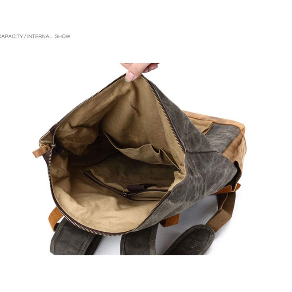 Rucksäcke Business-Rucksack, Reiserucksack, Dickes wasserdichtes Canvas, große Kapazität, Schulter-Reiserucksack für Männer und Frauen, Retro-Outdoor-Studententasche, Co