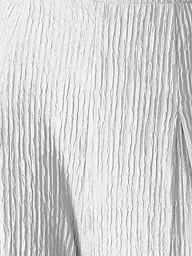 Image of Shasmi Women's Elegant High Waist Wide Leg Pants - Textured Solid Color Loose Fit Long Trousers | Casual Beach & Airport Outfit | Lightweight Flowy Palazzo Style (Trouser 259)