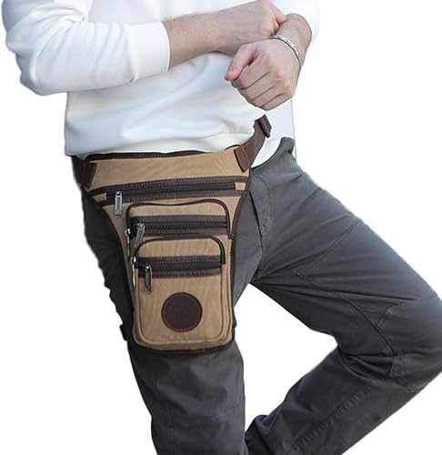 Miniatura 4 de Drop Leg Bag Military Tactical Motorcycle Ride Crossbody Backpack Cross Outdoor Bike Cycling Hiking Thigh Bag Waist Pouch for Men Khaki