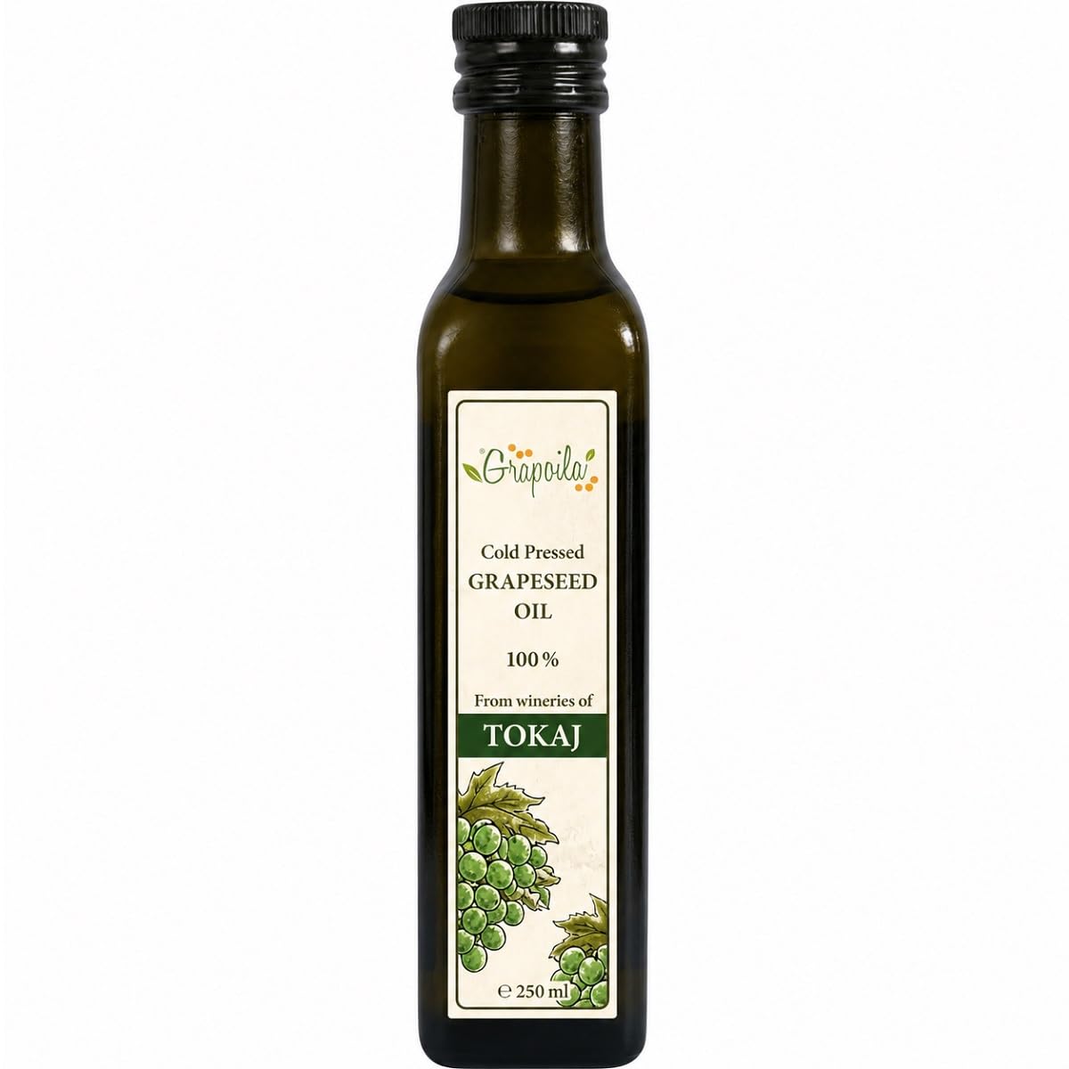 Grapeseed Oil 250ml - Pure Cold Pressed Cooking Oil & Massage