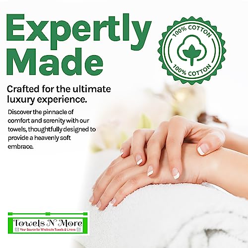 Towels N More Multi Pack 22X44 Small Light Weight Gym Towels or Can be Used as Quick Dry Bath Towel or Salon Towel, 100% Ring Spun Cotton Loops Sweat Towels Women's Hair Dry Towel (6) by Towels N More - Image 2