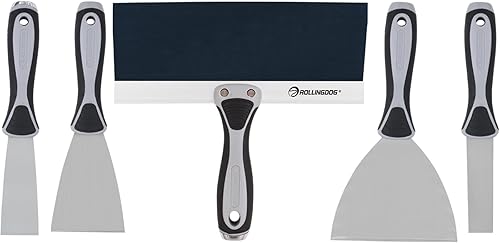 ROLLINGDOG Cuchillos de masilla  El juego de cuchillos de masilla incluye cuchillo de espiga de 1 pulgada, 3 pulgadas y 5 pulgadas, raspador de disponible en Yaxa Peru