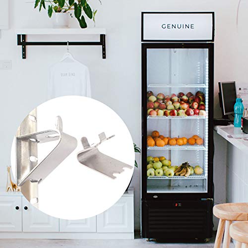 LOCOLO 16 Pieces Freezer Shelf Clip Fridge Cooler Shelf Clips Stainless Steel Shelf Support Clips for Refrigerator Shelf