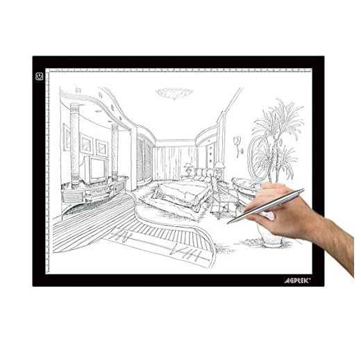A3 Light Box, AGPtek LED Artcraft Tracing Light Pad Ultra-Thin USB Power Cable Dimmable Brightness Tatoo Pad Animation, Sketching, Designing, Stencilling X-ray Viewing W/USB Adapter (PSE Approval)