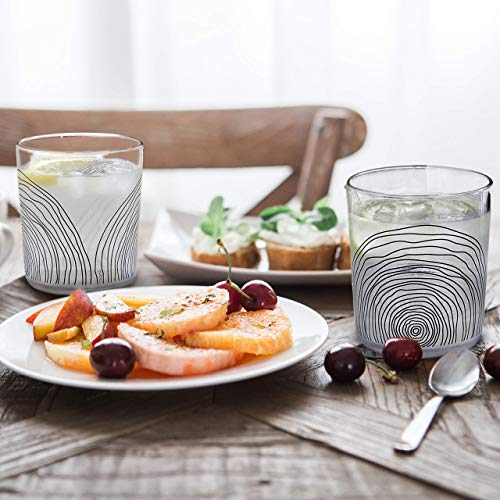 Bzyoo Bpa-Free Designed Dishwasher Safe 14 Oz Plastic Tumbler Set Which Is Durable And Stackable Great For Parties Holidays Anniversaries (6 Pcs, Organica Black) #TOP2