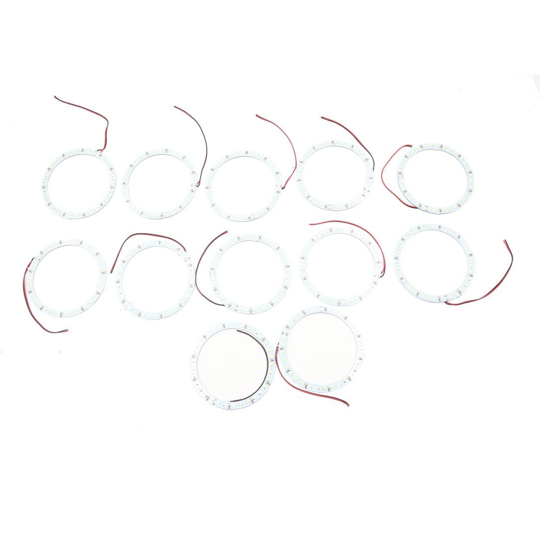 ELECTROPRIME 12pcs White 100mm 1210 SMD 33 LED Angle Eyes Halo Ring Light 12V for Car