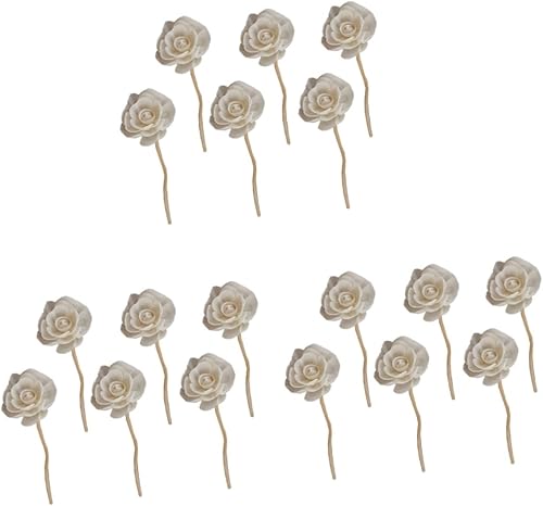 DECHOUS 18 piezas de ratán Sola Flower Reemplazo de varillas de ratán Reemplazar Cañas Difusor de Aceite Esencial Vines Flor Ratán Cañas Difusor de