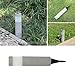 FONDOTIN Cylindrical Solar Lawn Light Durable Ground Plug Outdoor Lighting Tool for Gardens Walkways and Yards Energy Saving Easy Installation Dark Grey Design