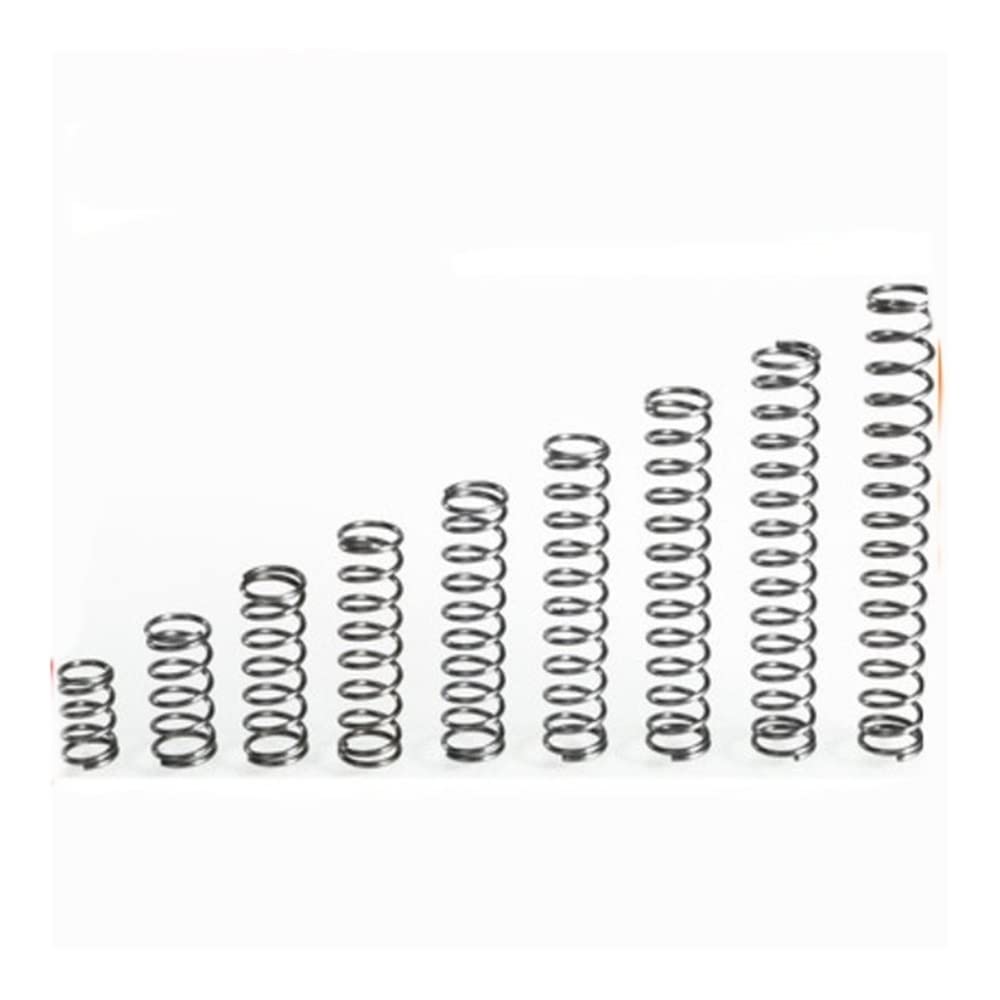 SINEKY 10pcs 0.7mm Shock Absorbing Pressure Return Compression Cylindrical Helical Coil Backspring Compressed Spring 65Mn Steel WD 0.7mm Custom (Size : 10mm, Color : 10MM_0.7MM)