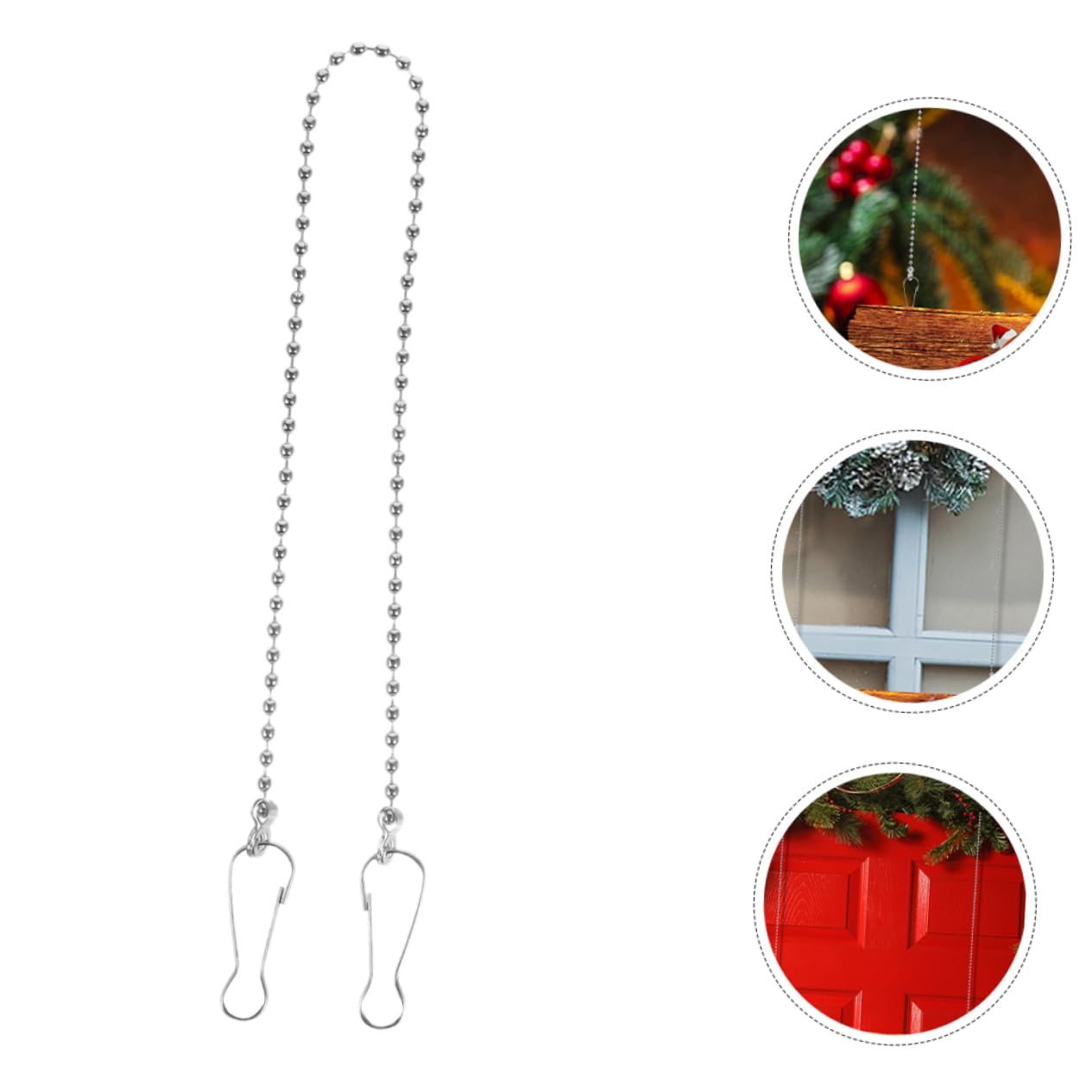 KICHOUSE 24pcs Metal Hanging Chains Plant Hangers Hooks for Garden Decor Indoor/Outdoor Use Solid Material Multi-Purpose Chain Hooks for Signs Billboards Lanterns