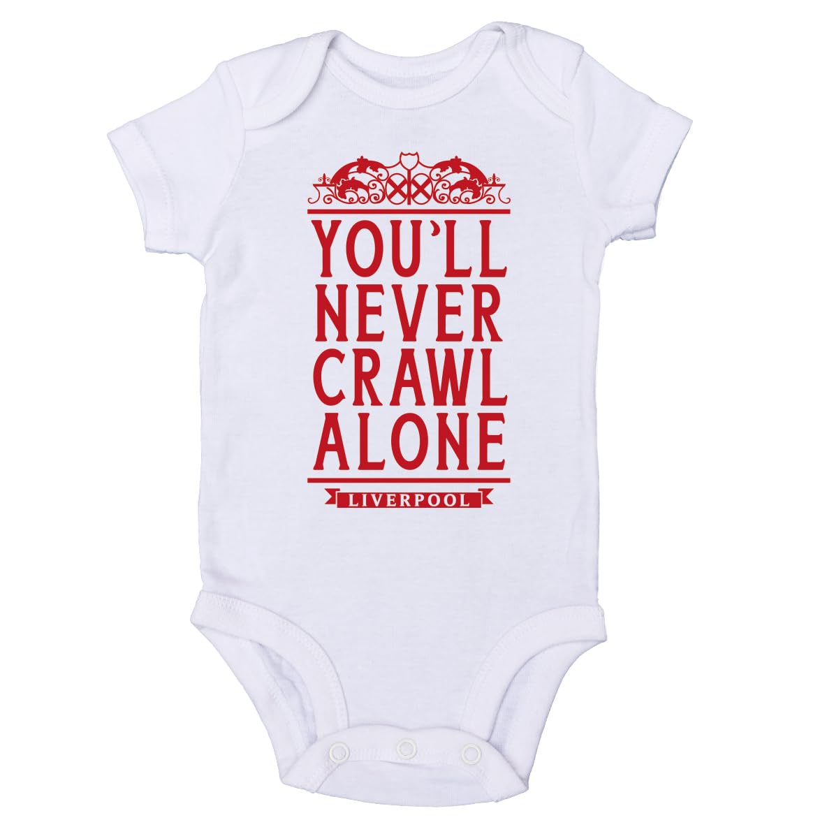 Partisan Liverpool You'll Never Crawl Alone Baby Grow (White, Medium)