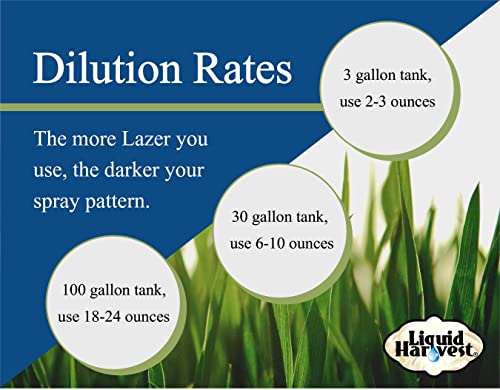 Liquid Harvest Lazer Blue - 32 Ounces - Concentrated Spray Pattern Indicator - Perfect Weed Spray Dye, Herbicide Dye, Fertilizer Marking Dye, Turf Mark And Blue Herbicide Marker #TOP4