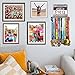 Goutoports Medal Holder Race Bib Display for Runner with 20 Clear Bib Holder - Medal and Bib Hanger Awards Ribbons Display Rack - Durable Metal Sports Race Plaques Holder for for Athlete Boy Girls