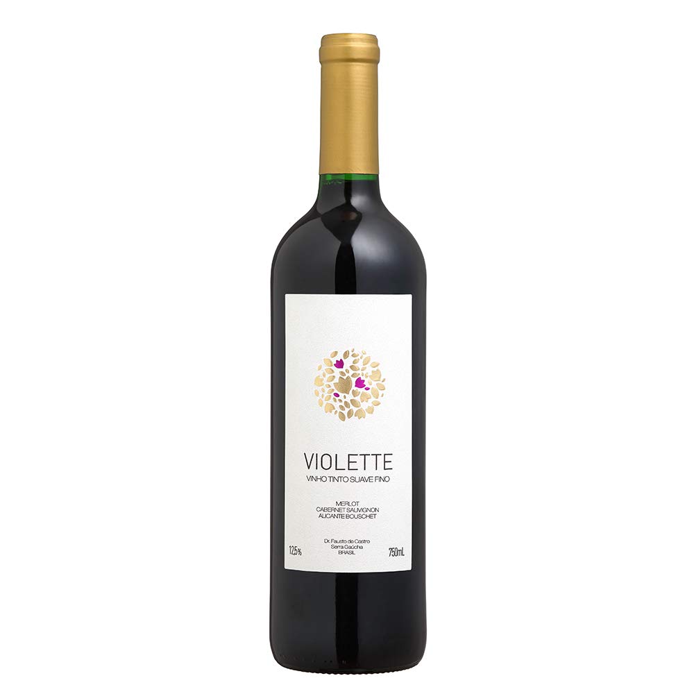 Vinho Tinto Suave Violette Fausto de Pizzato 750ml | Amazon.com.br