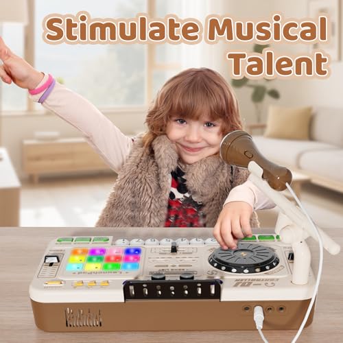 image for BLF FUN Toddler DJ Mixer Age 3 4 5 6, Electronic Musical DJ Toy Sets f