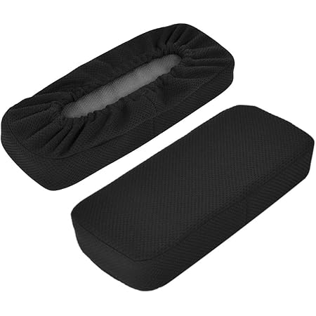 Amazon Shinnwa ひじ掛け用クッション 高反発 アームレスト カバー 2枚入り 肘掛けクッション ゲーミングチェア オフィスチェア用 滑り止め付き 洗えるカバー 取り付け簡単 手置きクッション 30 11 4cm ブラック 肘パーツ 肘掛け 文房具 オフィス用品