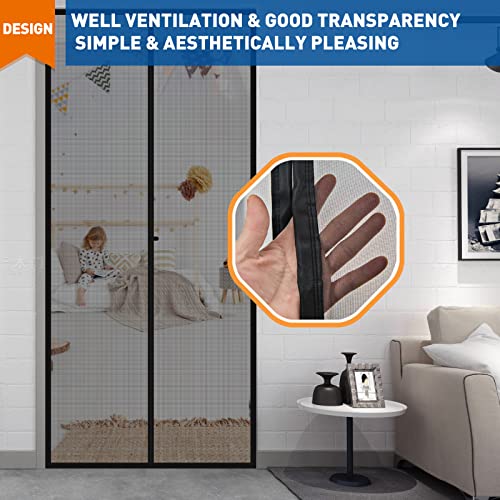 image for MAGZO Magnetic Screen Door Fit Door Size 36 x 98 Inch, Actual Screen S