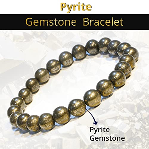 Image of ANAYA AGATE Healing Crystal Bracelet for Women and Men - 8mm Round Beaded Bracelet for Men and Women - Unisex Stretchy Gemstone Bracelet for Healing and Protection