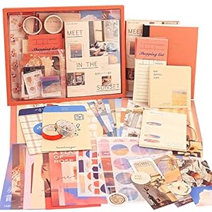 Irayin Juego de Accesorios Vintage para Scrapbook 155 Piezas