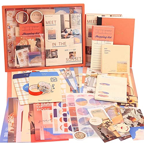 Irayin Juego de Accesorios Vintage para Scrapbook 155 Piezas