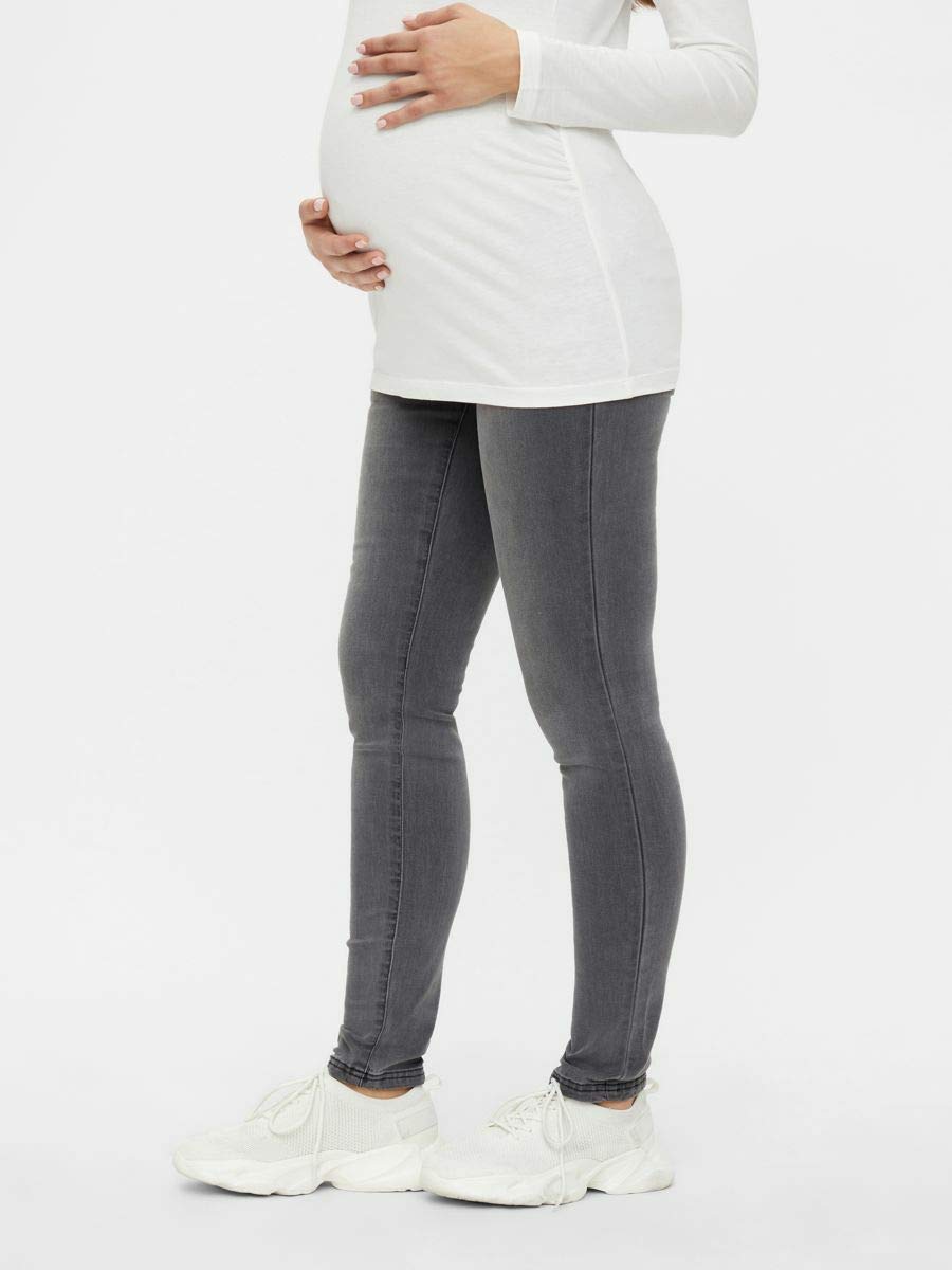 MAMALICIOUS Women's Mllola Slim Grey Jeans A. Noos Maternity Trousers