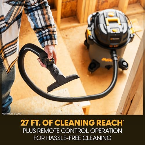 Image of Vacmaster Professional Beast Series FLT+10-Gallon 6.5 Peak HP Wet /Dry Shop Vacuum with HEPA Media Filter, Manual Filter Cleaning System, Power Tool Sync Technology- VJN1012PF 0201