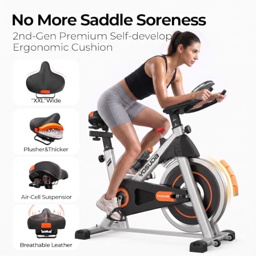 Image of YOSUDA Indoor Cycling Bike Stationary - Cycle Bike with Ipad Mount & Comfortable Seat