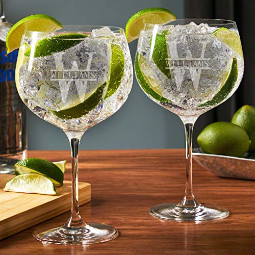 Custom Balloon Gin and Tonic Glasses, Set of 2 (Personalized Product)