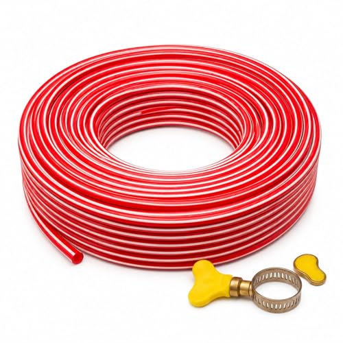 Image of Multi-Purpose Hose Pipe Set with 1 Clamp - Flexible, Leak-Proof Garden Hose for Home, Car Wash & Lawn Use | Heavy-Duty PVC Material, Easy to Connect & Store (15 meter, 0.5 Inch)