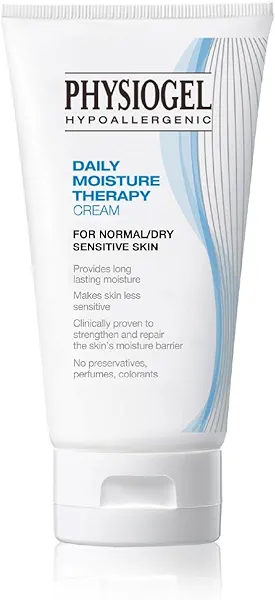 Physiogel Daily Hydrating Facial Moisturizer Lightweight Cream, 72 hrs Hydration for Dry & Sensitive Skin, Korean skin care, Fragrance-Free, Non-Comedogenic, Dermatologist-Tested, Ceramide, Squalane.