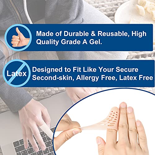 Image of Pnrskter Gel Finger Cots, Finger Protector Support (14 PCS, Breathable)