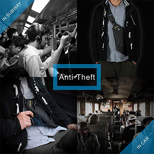 Asgens Crossbody Sport Borsttas Praktisch Multifunctioneel Anti-diefstal Beveiliging Sling Bag Waterdichte Koerierstas Vrije tijd Draagbaar voor Kinderen & Volwassenen Outdoor - Image 7