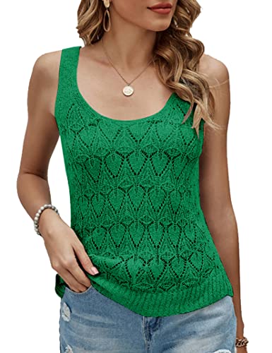 Image of Womens Sleeveless Tank Tops Summer Knit Sweater Vest Casual Cami Shirts Tops