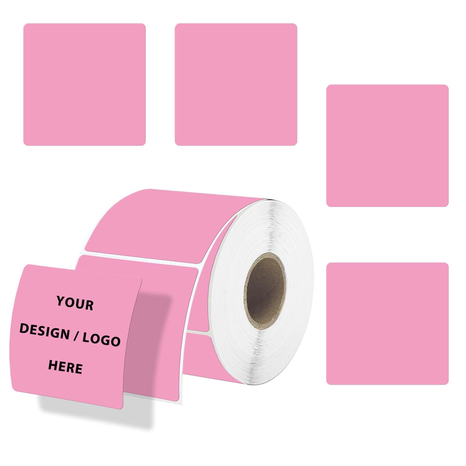 DNYMJBO 2 2 Inch Square Thermal Labels, Thermal Stickers with Perforation Line, Self-Adhesive Waterproof Personalized Stickers for Small Business,