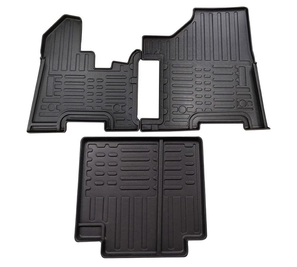 Mytee Products Semi Truck Black Thermoplastic Floor Mats Liners Compatible with 357, 377, 378, 379, 385 (2004) - All-Weather Barrier Protection,