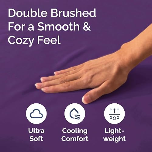 Miniatura 5 de Sábana bajera tamaño California King, ropa de cama suave con esquinas de 8 a 16 pulgadas de profundidad, transpirable, fresca y sin arrugas, cuidado