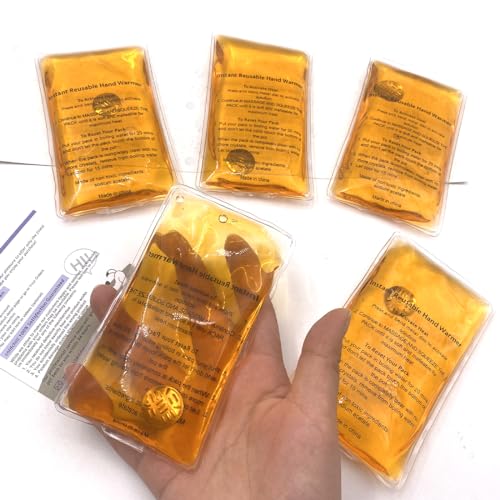 Snap It - Set di 5 scaldamani istantanei riutilizzabili, in gel caldo e freddo, per alleviare il dolore, dolori muscolari, rigidità, dolori e dolori