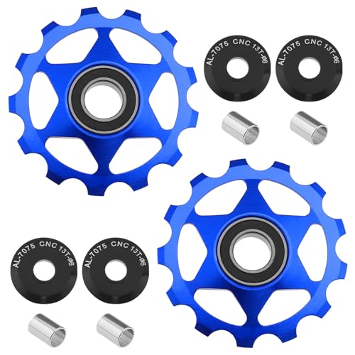 The Lord of the Tools 2PCS 13T Jockey Wheel Pulley Wheel Derailleur Pulley Compatible with Shimano Compatible with SRAM 8 9 10 11 12-Speed Derailleurs Blue