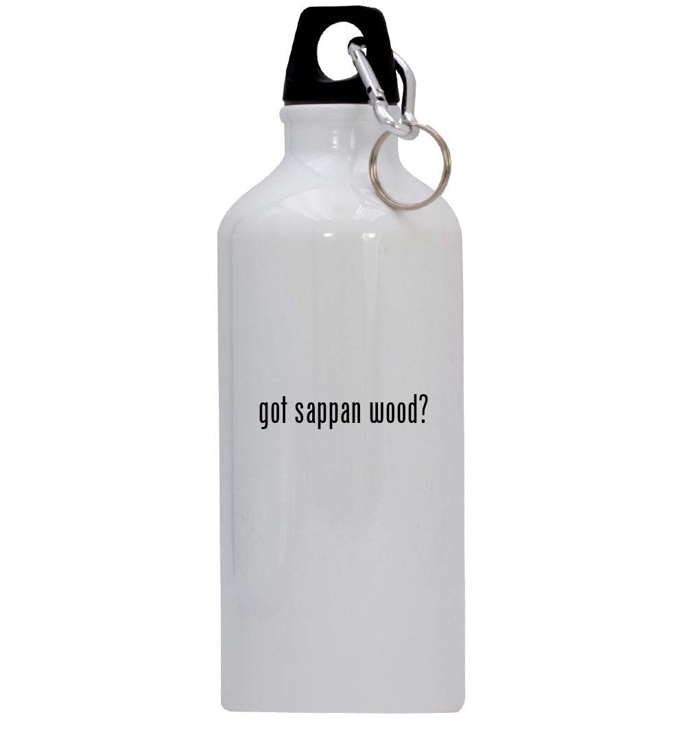 got sappan wood? - 20oz Stainless Steel Water Bottle with Carabiner, White