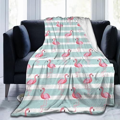 Abaysto Flamingo Decke - Superweiche Überwurfdecke, Warme Gemütliche Flanelldecke für Frauen, Kinder, Erwachsene - Geschenke für Flamingo-Liebhaber - 150 x 200 cm (60 x 80 Zoll)