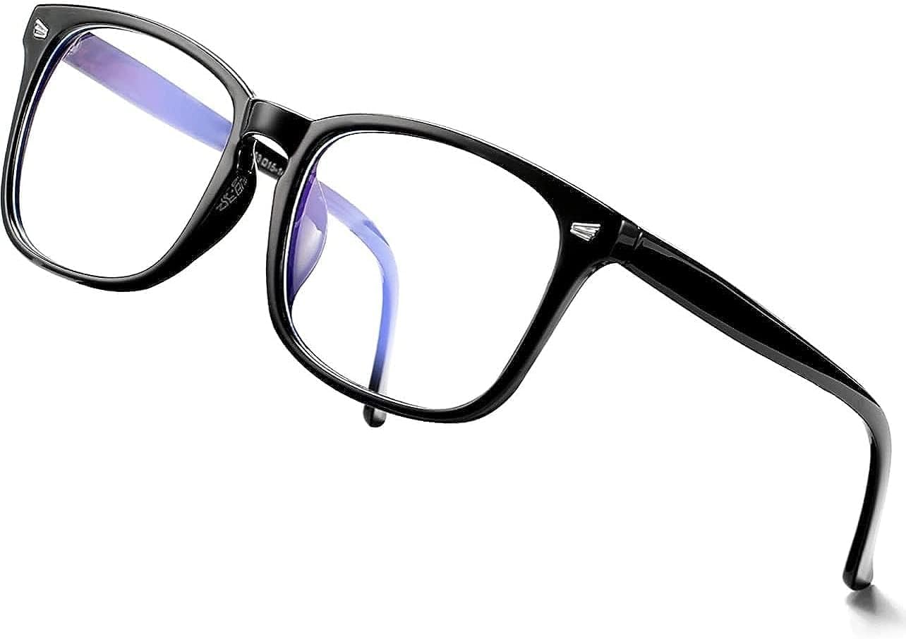 Blue Light Blocking Glasses Gaming Filter Square Eyeglasses for Eye Protection Men Women, Computer/Tablet/Laptop/Mobile/TV, Anti-blue & Anti eyestrain with Testing Kit
