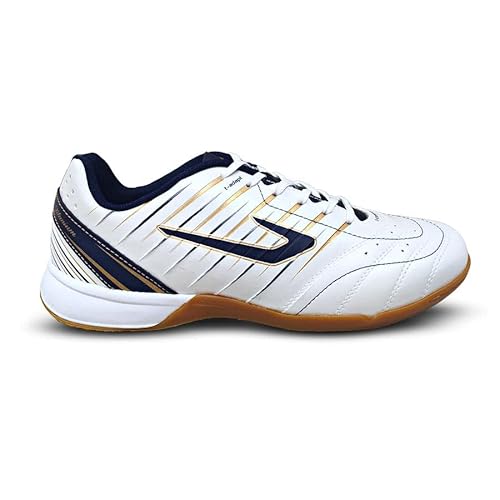 Chuteira Topper Titanium Ix - Futsal - Branco/marinho/dourado - 38