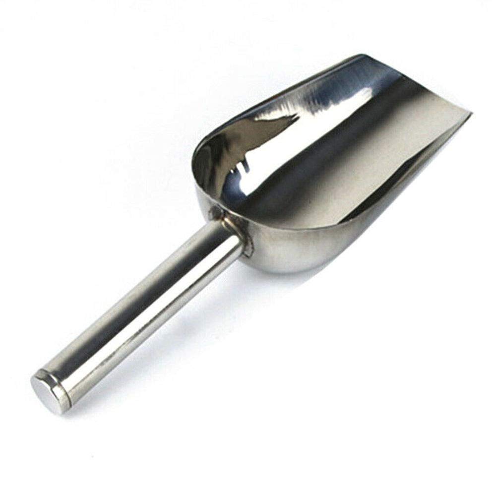 Ausuky 1X Stainless Steel Ice Scoop Shovel For Wedding Buffet Bar Sweet Candy Food Spoon Shovel 8-13 Inch (12 Inch)