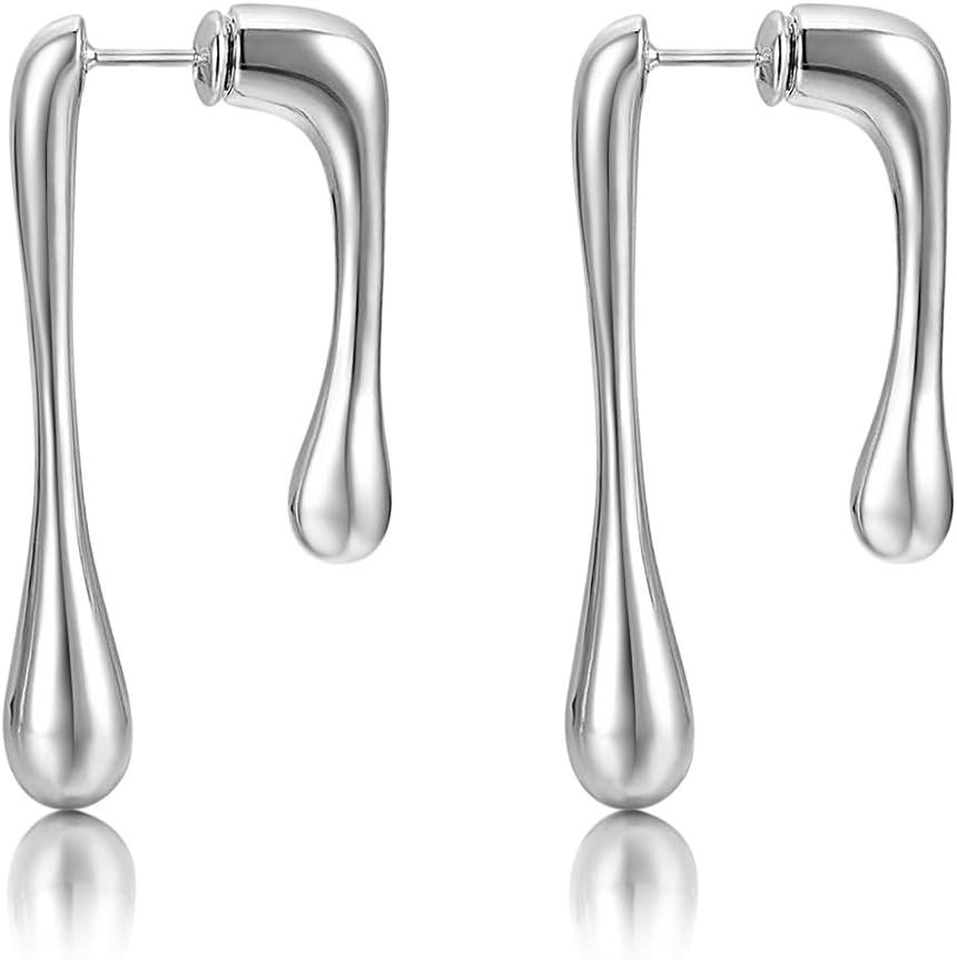 14K Gold Plated Earrings for Women Girls Dainty Pendant Earrings with 925 Sterling Silver Post Jewelry Gifts