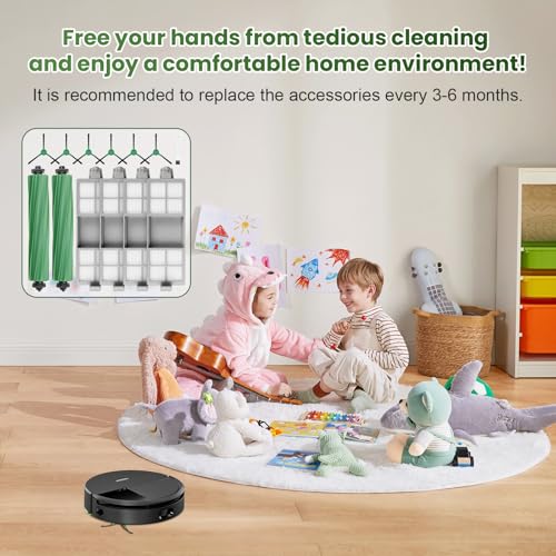 Image of 13 Pcs Replacement Parts Compatible with iRobot Roomba 205 DustCompactor Vac Robot Vacuum, Accessories Kit include 2 Main Brushes, 4 Filters, 6 Side Brushes, 1 Cleaning Tool