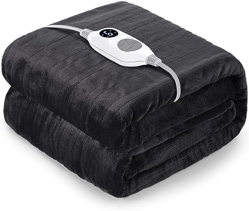 Dreamaker Coral Fleece Electric Heated Throw Blanket [180x200cm] (Mustard) - JB Hi-Fi