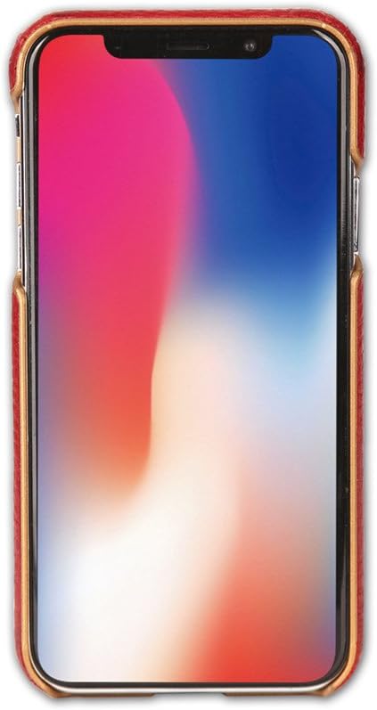 iPhone Xs Leather Case,iPhone X Leather Case,Pierre Cardin Premium Genuine Cowhide with New Slim Design Hard Back Cover for Apple iPhone X/Xs(5.8")
