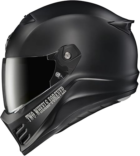 ScorpionEXO Covert FX - Casco integral para motocicleta de adulto estilo Street Fighter con bolsillos para altavoces con Bluetooth, certificación