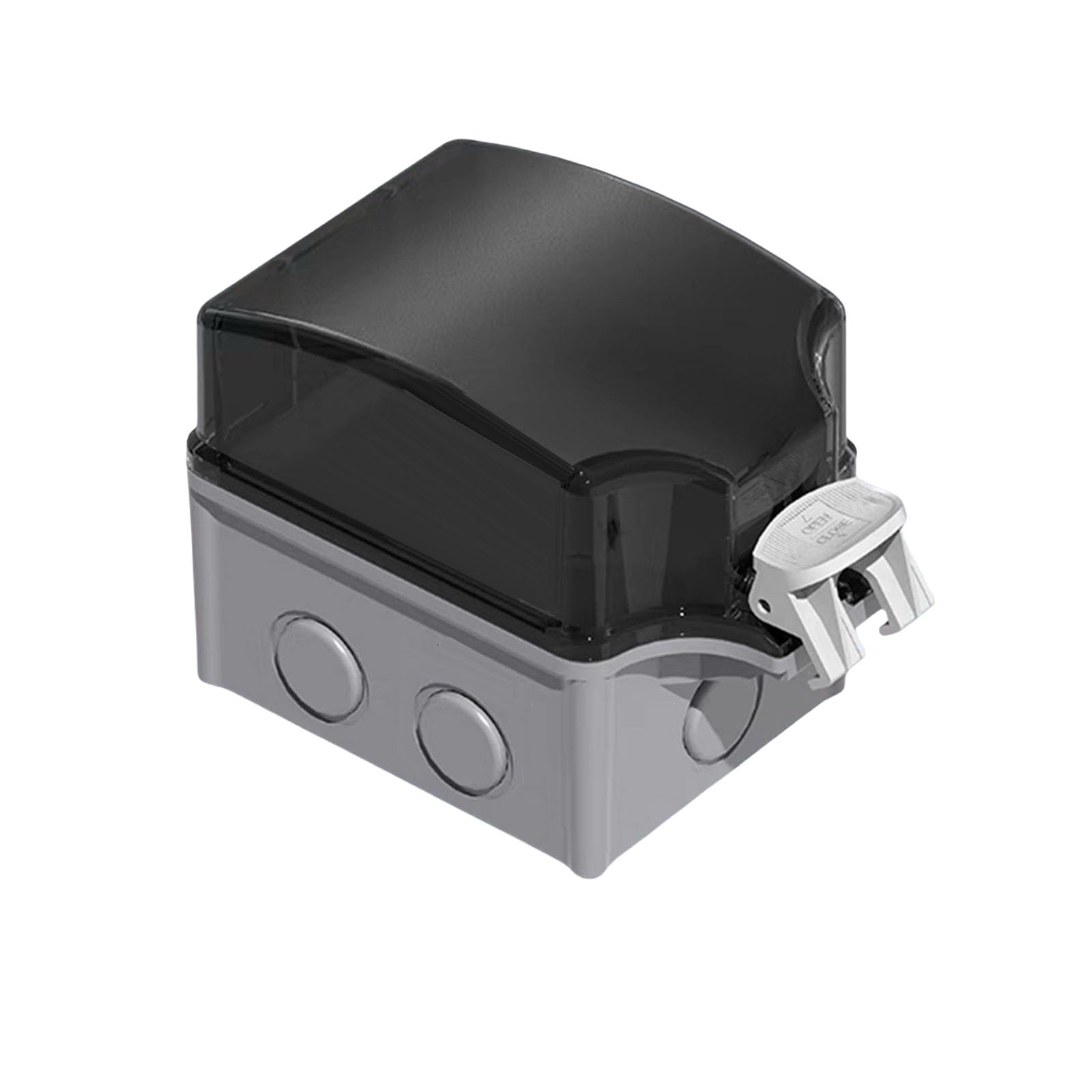 IP66 Electrical Outlet BoxWaterproof Weatherproof, Outdoor Power Outlet, Lockable Socket with Cover for Garden Outside Indoor (with Switches & LED